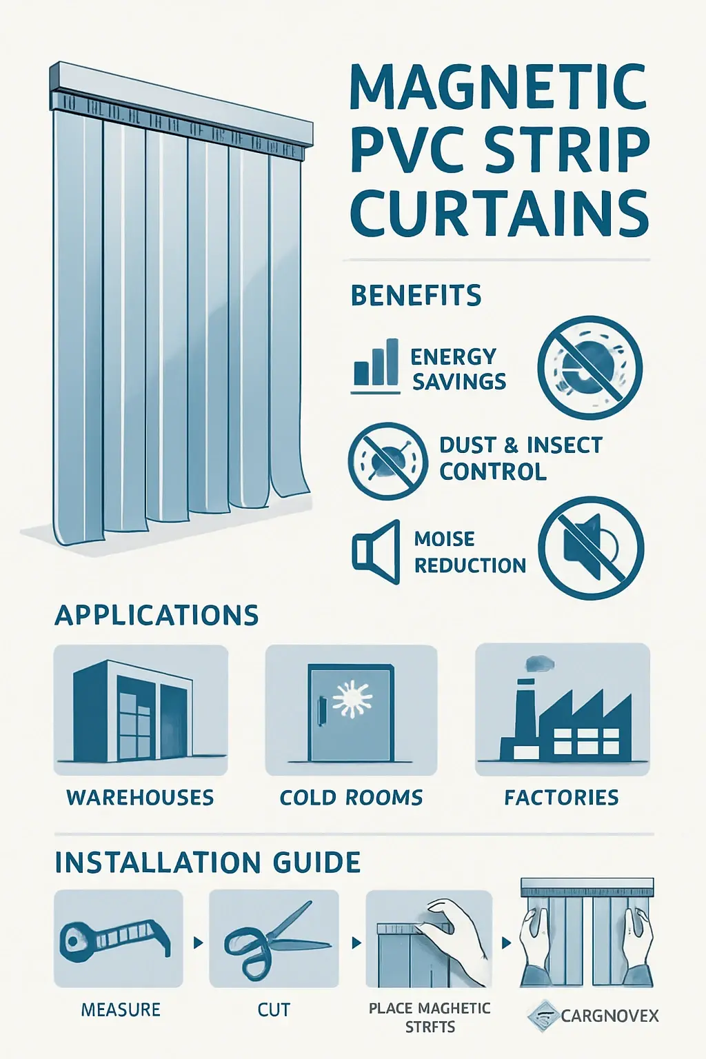 Magnetic PVC Strip Curtains – Benefits, Applications, and Installation Guide