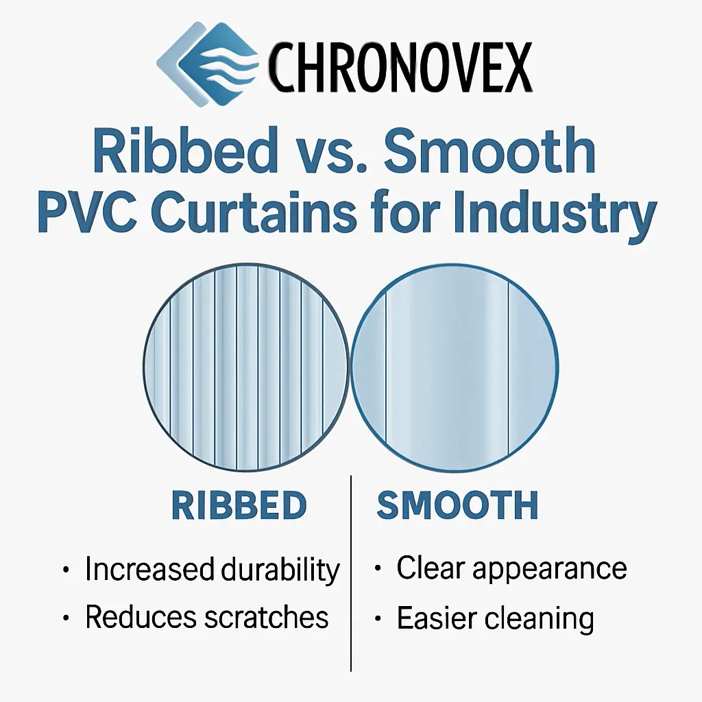 Ribbed PVC Curtains vs Smooth PVC – Which Is Better for Your Industry?