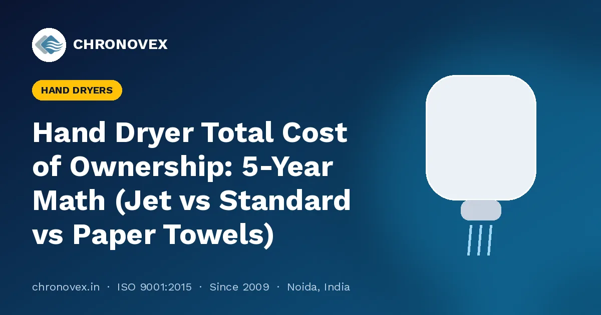 Hand Dryer Total Cost of Ownership: 5-Year Math (Jet vs Standard vs Paper Towels)