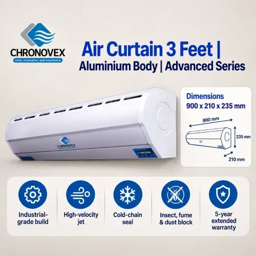 Air Curtain 3 Feet | Aluminium Body | Advanced Series | Chronovex