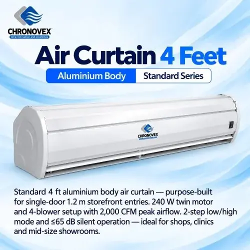 Air Curtain 4 Feet | Aluminium Body | Standard Series | Chronovex