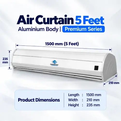 Air Curtain 5 Feet | Aluminium Body | Premium Series | Chronovex