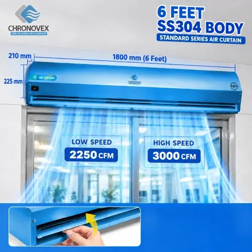 Air Curtain 6 Feet | SS Body SS304 (Standard Series)