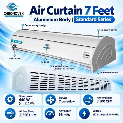 Air Curtain 7 Feet | Aluminium Body | Standard Series | Chronovex
