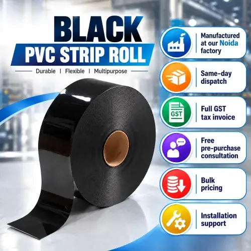 Opaque PVC Strip Roll | Industrial Privacy PVC Curtain Roll | Chronovex
