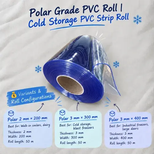 Polar Grade PVC Roll | Cold Storage PVC Strip Roll | Chronovex