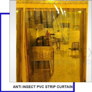 Amber / Anti insect Yellow PVC Strip Curtain