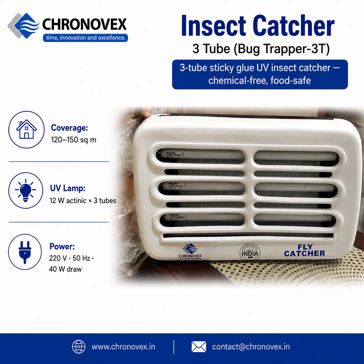 Insect Catcher 3 Tube (Bug Trapper-3T) | Chronovex