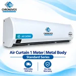 1 meter metal body air curtain, Standard Series – angled view showing the control switch