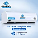 2 feet metal body air curtain, Standard Series – left-angled view; expected service life 3–5 years