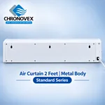2 feet metal body air curtain, Standard Series – rear view with wall-mounting slots
