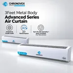 3 feet metal body air curtain, Advanced Series – industrial-grade build, 24/7 performance, 5-year warranty