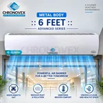 6 feet metal body air curtain, Advanced Series – air barrier that keeps insects and dust out