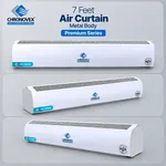 7 feet metal body air curtain, Premium Series – three product views