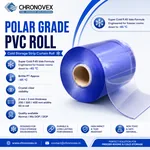 Polar grade PVC roll for cold storage – rated down to −45 °C, 2 or 3 mm thickness, 50 m roll