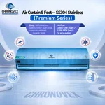 5 feet SS304 stainless steel air curtain, Premium Series – 2,500/1,850 CFM, 14 m/s outlet