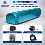 6 feet SS304 stainless steel air curtain, Standard Series – spare parts: single and double shaft motors, blower, housing